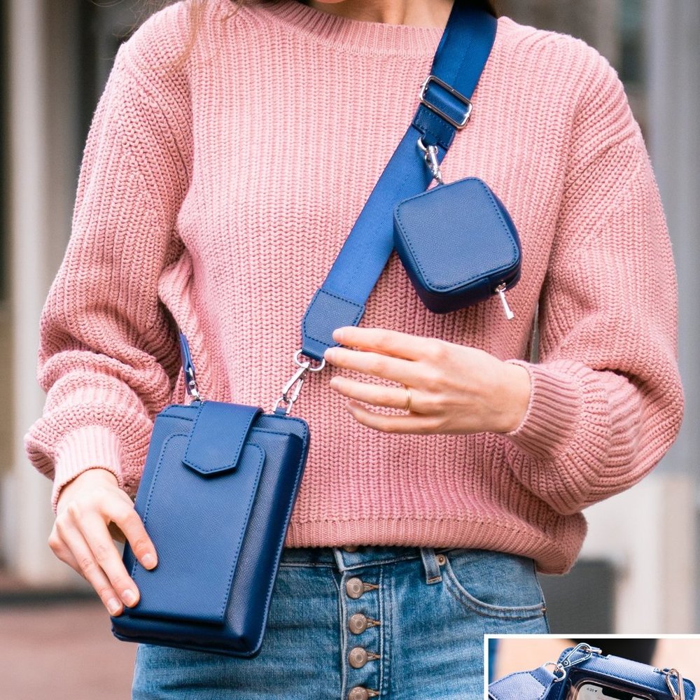 Boca Touch Screen Crossbody Purse - Navy Blue